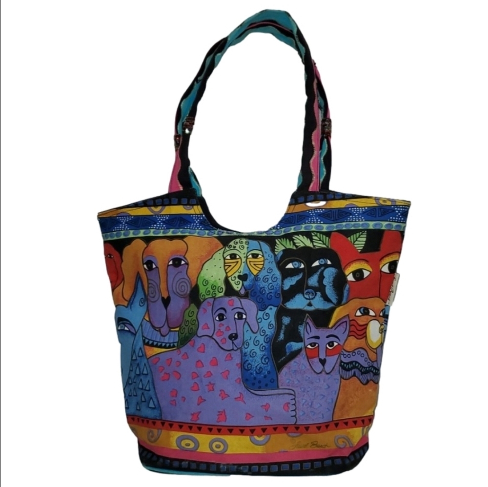 Laurel Burch Vintage Dog Tote Bag